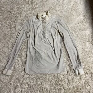 Women’s XS White Cavalleria Toscana Long Sleeve Horseback Riding Show Shirt